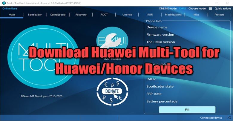 Huawei Multi-Tool v8 & Team MT Honor Devices Latest 2021